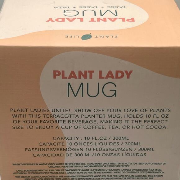 New Plant Lady terra cotta planter mug - Picture 4 of 5